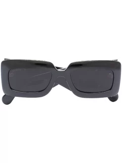 Gucci Eyewear Lunettes De Soleil à Monture Rectangulaire 001 BLACK GREY
