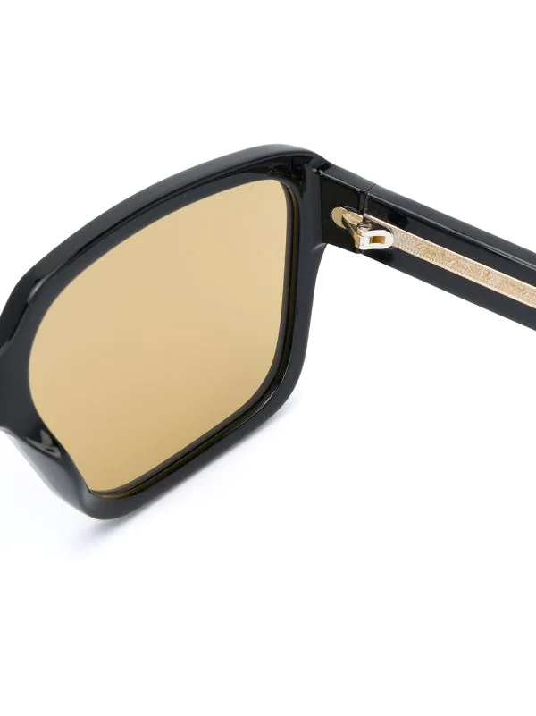 Gucci Eyewear 1073 BLACK/ BLACK/ YELLOW Lunettes De Soleil à Monture Carrée Femme 3 Gucci Eyewear 1073 BLACK/ BLACK/ YELLOW Lunettes De Soleil à Monture Carrée Femme – Image 3