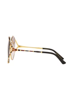 Gucci Eyewear Lunettes De Soleil GG0595S à Monture Ronde Femme -Gucci Eyewear Soldes 2022 15890941 29935071 600