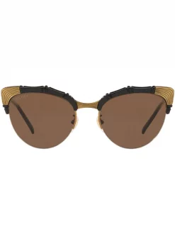 Gucci Eyewear 1170D1 Brown Lunettes De Soleil Ă Monture Papillon Femme