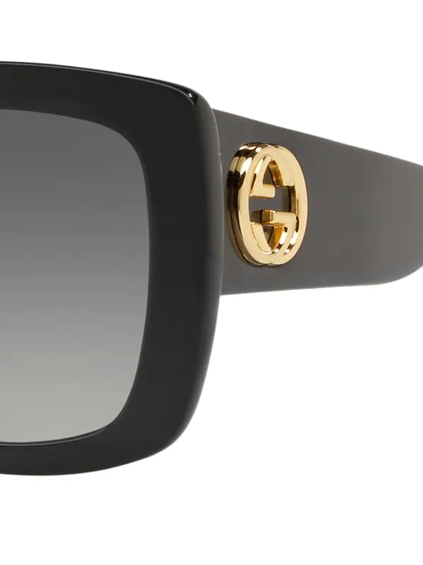 Gucci Eyewear 1100L1 Black Lunettes De Soleil GG0141S à Monture Carrée Femme 4 Gucci Eyewear 1100L1 Black Lunettes De Soleil GG0141S à Monture Carrée Femme – Image 4