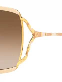 Gucci Eyewear Lunettes De Soleil GG0593SK à Monture Carrée Femme -Gucci Eyewear Soldes 2022 15892178 29922132 600