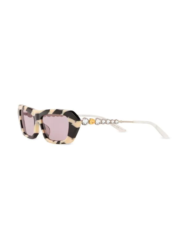 Gucci Eyewear Lunettes De Soleil GG0642S à Monture Rectangulaire Femme 2 Gucci Eyewear Lunettes De Soleil GG0642S à Monture Rectangulaire Femme – Image 2