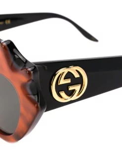 Gucci Eyewear Lunettes De Soleil à Monture Structurée Homme -Gucci Eyewear Soldes 2022 15896944 29352066 600
