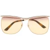Gucci Eyewear Lunettes De Soleil à Monture Aviateur Homme