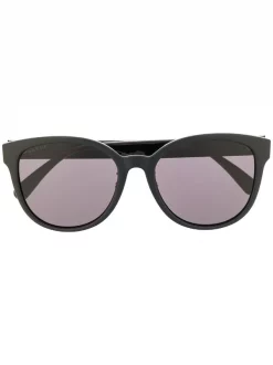 Gucci Eyewear 004 BLACK BLACK GREY Lunettes De Soleil à Monture Papillon Femme