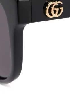 Gucci Eyewear 004 BLACK BLACK GREY Lunettes De Soleil à Monture Papillon Femme -Gucci Eyewear Soldes 2022 15897837 29384518 600