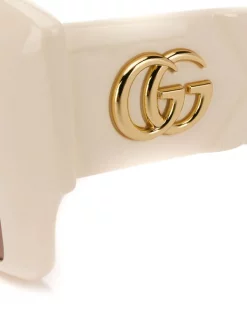 Gucci Eyewear Lunettes De Soleil à Monture Papillon 002 IVORY IVORY BROWN -Gucci Eyewear Soldes 2022 15907794 29406149 600