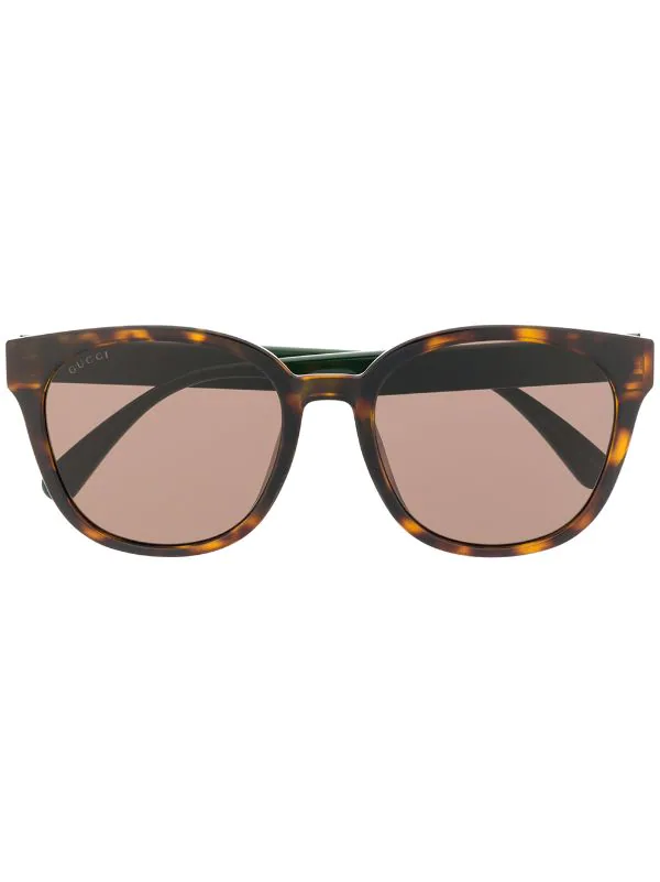 Gucci Eyewear 003 HAVANA GREEN BROWN Lunettes De Soleil à Monture Carrée Femme 1 Gucci Eyewear 003 HAVANA GREEN BROWN Lunettes De Soleil à Monture Carrée Femme