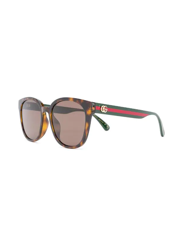 Gucci Eyewear 003 HAVANA GREEN BROWN Lunettes De Soleil à Monture Carrée Femme 2 Gucci Eyewear 003 HAVANA GREEN BROWN Lunettes De Soleil à Monture Carrée Femme – Image 2