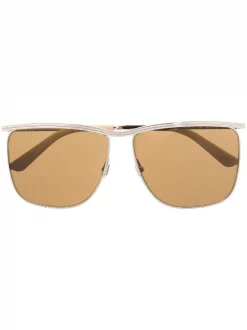 Gucci Eyewear Lunettes De Soleil à Monture Carrée 002 SILVER BROWN