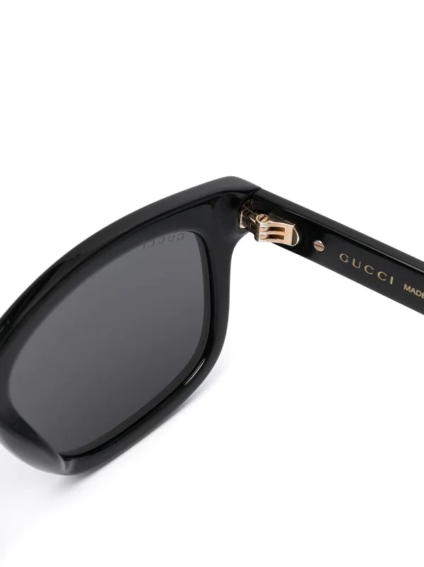 Gucci Eyewear Lunettes De Soleil à Monture Rectangulaire 001 BLACK 3 Gucci Eyewear Lunettes De Soleil à Monture Rectangulaire 001 BLACK – Image 3
