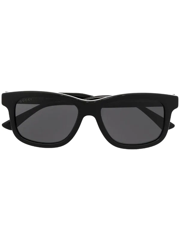 Gucci Eyewear Lunettes De Soleil à Monture Rectangulaire 001 BLACK 1 Gucci Eyewear Lunettes De Soleil à Monture Rectangulaire 001 BLACK