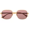 Gucci Eyewear Lunettes De Soleil à Monture Ronde Femme