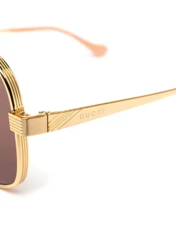 Gucci Eyewear Lunettes De Soleil à Monture Ronde Femme -Gucci Eyewear Soldes 2022 15937726 29775178 600