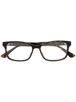 Gucci Eyewear 002 HAVANA Lunettes De Vue à Motif écaille De Tortue Homme
