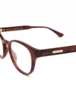 Gucci Eyewear 003 Lunettes De Vue à Monture Ronde Femme -Gucci Eyewear Soldes 2022 15958641 29664991 600