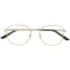 Gucci Eyewear 001 GOLD GOLD TRANSPARENT Lunettes De Vue à Monture Ronde Femme