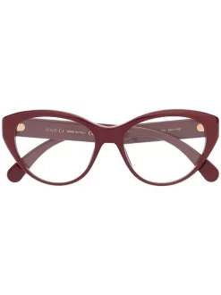 Gucci Eyewear Lunettes De Soleil à Monture Papillon à Logo 003 RED