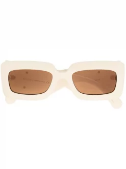 Gucci Eyewear Lunettes De Soleil à Monture Carrée Oversize 002 BEIGE