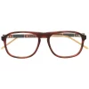 Gucci Eyewear 002 HAVANA HAVANA TRANSPARENT Lunettes De Vue à Monture Ronde Homme