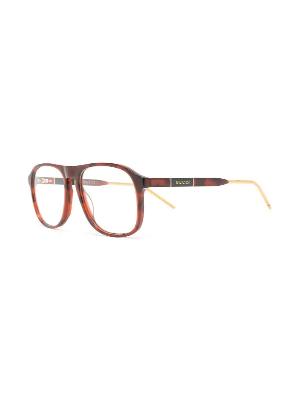 Gucci Eyewear 002 HAVANA HAVANA TRANSPARENT Lunettes De Vue à Monture Ronde Homme 2 Gucci Eyewear 002 HAVANA HAVANA TRANSPARENT Lunettes De Vue à Monture Ronde Homme – Image 2