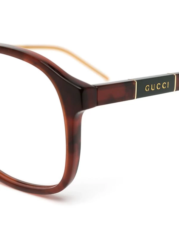 Gucci Eyewear 002 HAVANA HAVANA TRANSPARENT Lunettes De Vue à Monture Ronde Homme 3 Gucci Eyewear 002 HAVANA HAVANA TRANSPARENT Lunettes De Vue à Monture Ronde Homme – Image 3