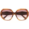 Gucci Eyewear Lunettes De Soleil Oversize à Effet écaille De Tortue 004 BROWN