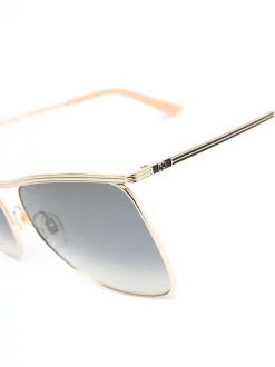 Gucci Eyewear 001 GOLD GOLD GREY Lunettes De Soleil 0820S à Monture Carrée Femme 5 Gucci Eyewear 001 GOLD GOLD GREY Lunettes De Soleil 0820S à Monture Carrée Femme -Gucci Eyewear Soldes 2022 15990769 29783570 600