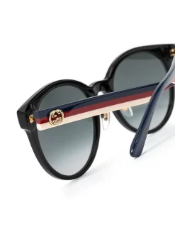 Gucci Eyewear Lunettes De Soleil à Monture Ronde 001 BLACK -Gucci Eyewear Soldes 2022 16023347 29993185 600