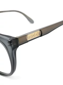 Gucci Eyewear 001 BLACK Lunettes De Vue à Monture Ronde Femme -Gucci Eyewear Soldes 2022 16026154 29973617 600