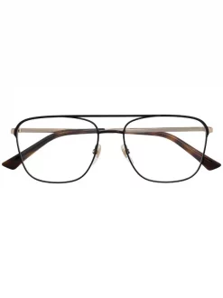 Gucci Eyewear Lunettes De Vue à Monture Carrée 001 BLACK/GOLD