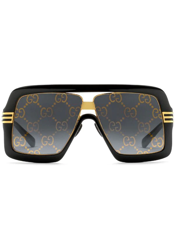 Gucci Eyewear 1012 BLACK Lunettes De Soleil à Monture Oversize Homme 1 Gucci Eyewear 1012 BLACK Lunettes De Soleil à Monture Oversize Homme