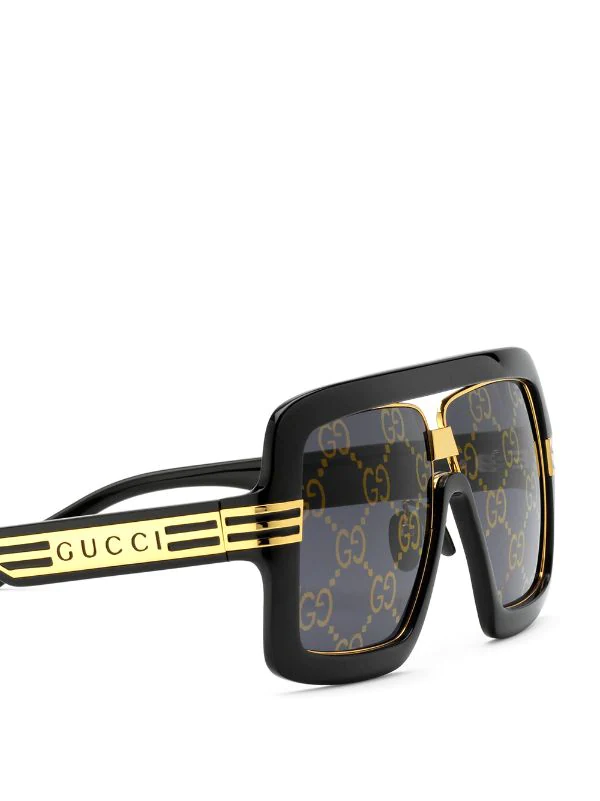 Gucci Eyewear 1012 BLACK Lunettes De Soleil à Monture Oversize Homme 3 Gucci Eyewear 1012 BLACK Lunettes De Soleil à Monture Oversize Homme – Image 3