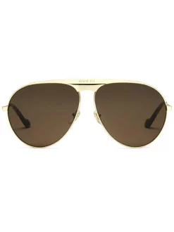 Gucci Eyewear Lunettes De Soleil à Monture Aviateur Femme