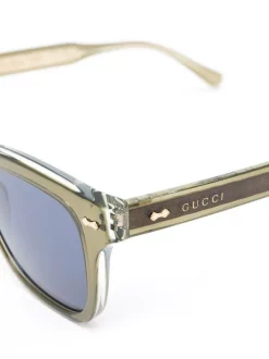 Gucci Eyewear Lunettes De Soleil Tintées à Monture Carrée 002 GREEN -Gucci Eyewear Soldes 2022 16329670 31305753 600