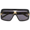 Gucci Eyewear Lunettes De Soleil Oversize à Monture Carrée 001 BLACK/ GOLD