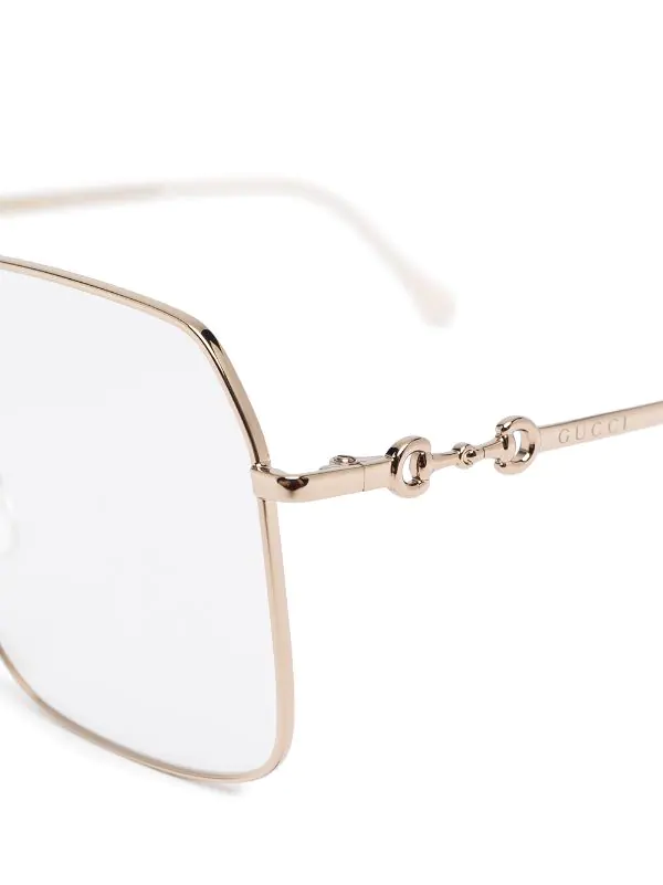 Gucci Eyewear 001 GOLD Lunettes De Vue Oversize à Monture Carrée Homme 3 Gucci Eyewear 001 GOLD Lunettes De Vue Oversize à Monture Carrée Homme – Image 3