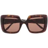 Gucci Eyewear Lunettes De Soleil GG à Monture Carrée Femme
