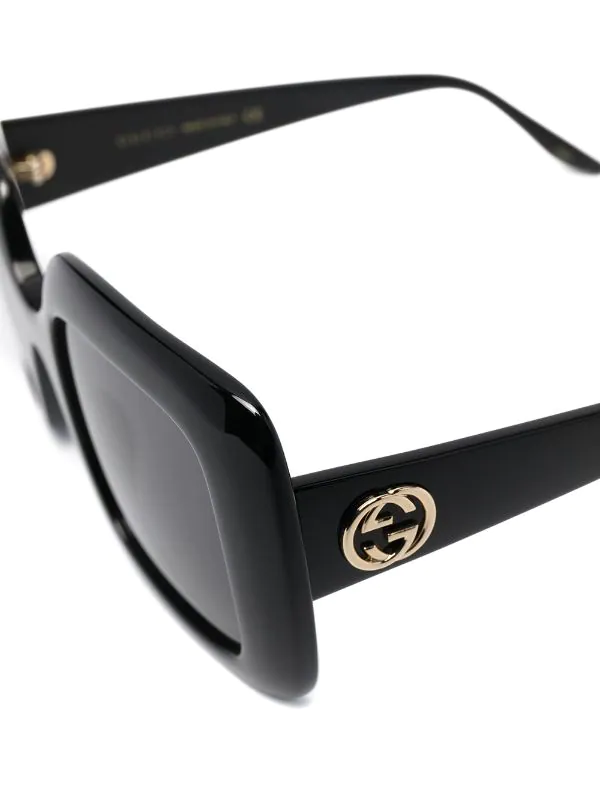 Gucci Eyewear Lunettes De Soleil GG à Monture Carrée 001 BLACK 3 Gucci Eyewear Lunettes De Soleil GG à Monture Carrée 001 BLACK – Image 3