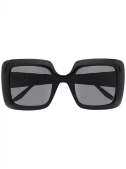 Gucci Eyewear Lunettes De Soleil GG à Monture Carrée 001 BLACK