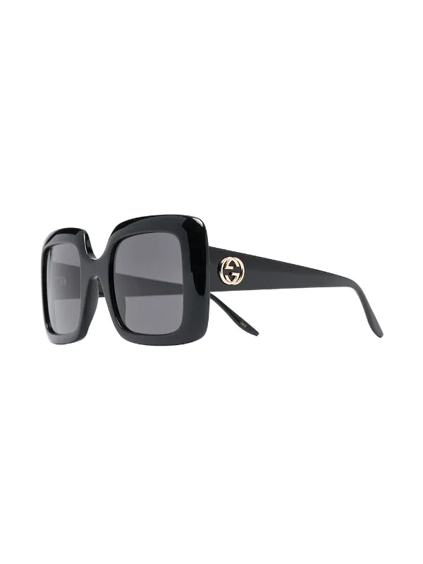 Gucci Eyewear Lunettes De Soleil GG à Monture Carrée 001 BLACK 2 Gucci Eyewear Lunettes De Soleil GG à Monture Carrée 001 BLACK – Image 2