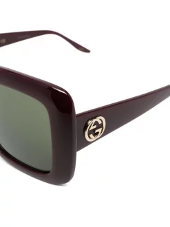 Gucci Eyewear 003 Lunettes De Soleil GG à Monture Carrée Femme -Gucci Eyewear Soldes 2022 16330049 31349978 600