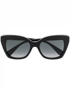 Gucci Eyewear Lunettes De Soleil Teintées à Monture Papillon 001 BLACK