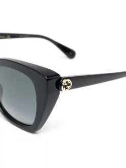 Gucci Eyewear Lunettes De Soleil Teintées à Monture Papillon 001 BLACK -Gucci Eyewear Soldes 2022 16330052 31316307 600