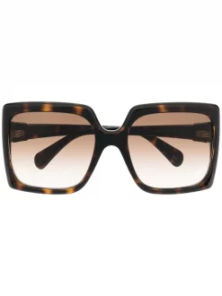 Gucci Eyewear Lunettes De Vue à Monture Carrée à Logo 002 BROWN