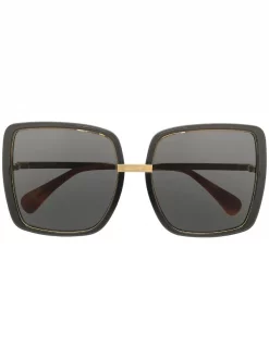 Gucci Eyewear Lunettes De Soleil à Monture Carrée 001 GREY GOLD