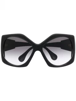 Gucci Eyewear Lunettes De Soleil à Monture Géométrique Oversize 001 BLACK