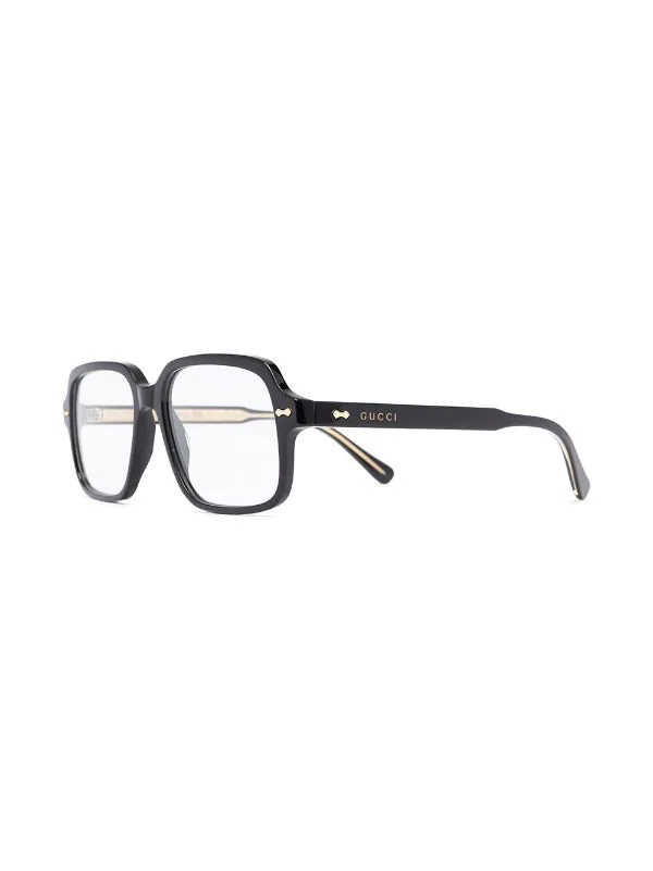 Gucci Eyewear 001 BLACK Lunettes De Vue à Monture Carrée Homme 2 Gucci Eyewear 001 BLACK Lunettes De Vue à Monture Carrée Homme – Image 2