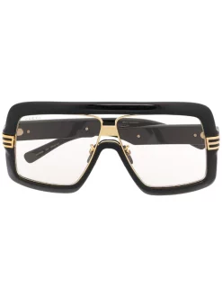 Gucci Eyewear Lunettes De Soleil Oversize à Monture Carrée 005 Black